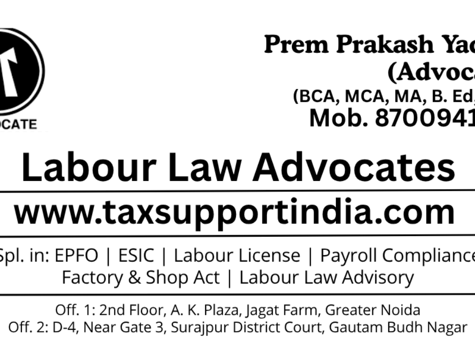 Labour Law Consultancy Services in Greater Noida – Expert Legal & Compliance Support